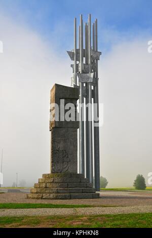 Victory Monument auf dem Schlachtfeld von Grunwald. Stockfoto