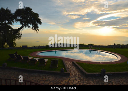 Ngorongoro Sopa Lodge & Spa und Pool, Tansania Stockfoto