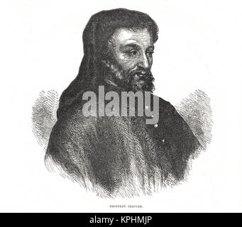 Geoffrey Chaucer englischer Dichter, 1343-1400 Stockfoto