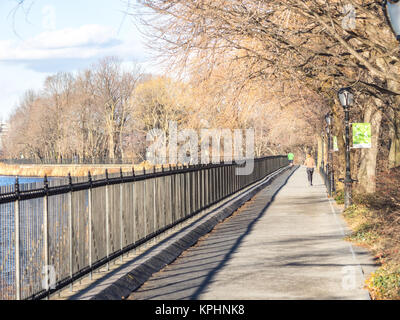 NEW YORK, USA - Januar 5, 2015: In New York, Central Park ist der Ort, wo die Läufer von ihren Sport genießen. Stockfoto