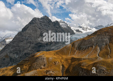 Reschenpass/Alpen zwischen Österreich und Italien Stockfoto