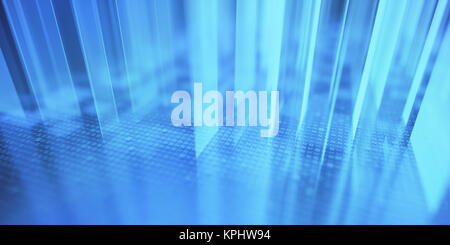 3D-Darstellung eines Konzepts Bild von digitalen Daten. Der binäre Code und quick response code. Stockfoto