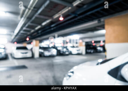 Blur Bild und Boken Nacht Parkplatz Stockfoto