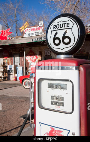 USA, Arizona, Hackberry. Rt. 66 Stadt, alte Rt 66 Visitor Center. Stockfoto