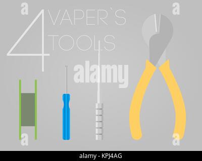 4 vaper Tools Stockfoto