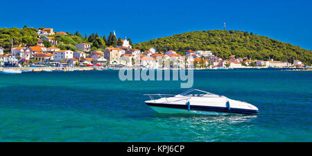 Rogoznica türkisfarbenen Küste touristische destination Stockfoto