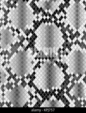 Abbildung: graue Haut der Schlange, textile Muster Stockfoto