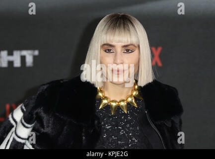 London, Großbritannien. 15. Dezember, 2017. Noomi Rapace, hell - Europäische Premiere, BFI Southbank, London, UK. 15 Dez, 2017. Foto von Richard Goldschmidt Credit: Rich Gold/Alamy leben Nachrichten Stockfoto