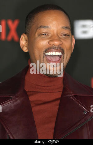 London, Großbritannien. 15. Dezember, 2017. Will Smith, hell - Europäische Premiere, BFI Southbank, London, UK. 15 Dez, 2017. Foto von Richard Goldschmidt Credit: Rich Gold/Alamy leben Nachrichten Stockfoto