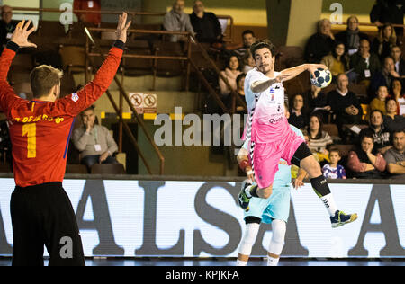 Leon, Spanien. 16. Dezember, 2017. Ignacio Moya (Guadalajara) in Aktion während der Handball Match von 2017/2018 Spanisch Asobal Cup zwischen FC Barcelona Lassa und Quabit Guadalajara im Sportzentrum am 16. Dezember in Leon, Spanien 2017. © David Gato/Alamy leben Nachrichten Stockfoto