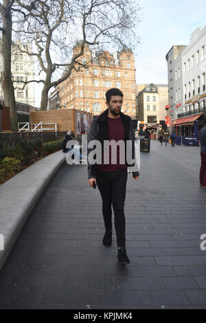 Leicester Square, London, UK. 16. Dezember, 2017. PR/Social Media/Marketing/Celebrity Manager Pablo O'Hana (Pablo OHana, Manchester) in Leicester Square, London, England kommt mit Guten Morgen Großbritannien und Smooth FM Moderator Kate Garraway zu erfüllen. Credit: Ken Paul/Alamy leben Nachrichten Stockfoto