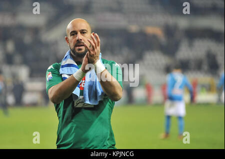 Jose Manuel Reina (SSC Napoli) während der Serie ein Fußballspiel zwischen Torino FC und SSC Napoli im Stadio Grande Torino am 16 Dezember, 2017 in Turin, Italien. Stockfoto