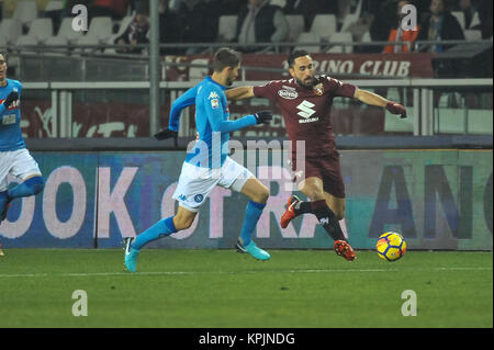 Turin, Italien. 16. Dezember, 2017. Cristian Molinaro (Torino FC) während der Serie ein Fußballspiel zwischen Torino FC und SSC Napoli im Stadio Grande Torino am 16 Dezember, 2017 in Turin, Italien. Quelle: FABIO UDINE/Alamy leben Nachrichten Stockfoto