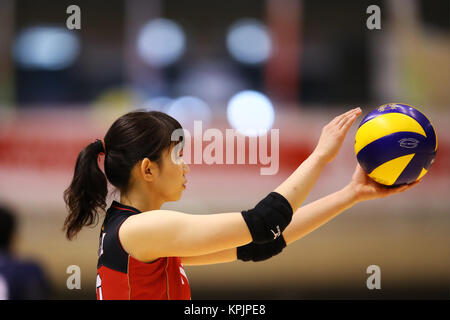 Tokyo Metropolitan Gymnasium, Tokio, Japan. 16 Dez, 2017. Sarina Koga (NEC), 16. Dezember 2017 - Volleyball: der All Japan Frauen Volleyball Meisterschaften 2. Runde Übereinstimmung zwischen Nec roten Raketen 3-0 Seiwa Joshi Gakuin an der Tokyo Metropolitan Gymnasium, Tokio, Japan. Quelle: LBA SPORT/Alamy leben Nachrichten Stockfoto