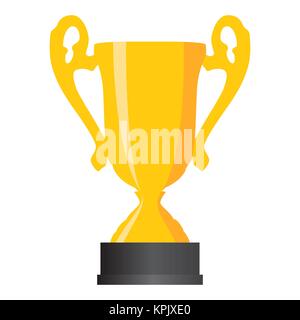 Gold Cup Sieger auf weißen Hintergrund. Vector Illustration. Stock Vektor