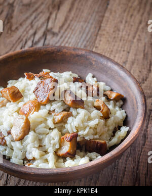 Risotto mit Steinpilzen Stockfoto