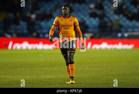 Wolverhampton Wanderers" Alfred N'Diaye während der Sky Bet Championship Match in Hillsborough, Sheffield. PRESS ASSOCIATION Foto. Bild Datum: Freitag, 15 Dezember, 2017. Siehe PA-Geschichte Fußball Sheff Wed. Photo Credit: Martin Rickett/PA-Kabel. Einschränkungen: EDITORIAL NUR VERWENDEN Keine Verwendung mit nicht autorisierten Audio-, Video-, Daten-, Spielpläne, Verein/liga Logos oder "live" Dienstleistungen. On-line-in-Verwendung auf 75 Bilder beschränkt, kein Video-Emulation. Keine Verwendung in Wetten, Spiele oder einzelne Verein/Liga/player Publikationen. Stockfoto