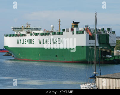 Frachtfluggesellschaft Schiff Segeln, East London, Eastern Cape, Südafrika. Stockfoto