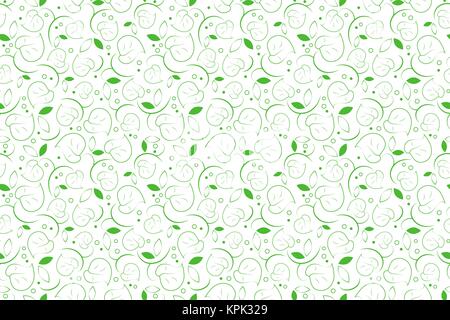 Blätter Textur für Textil. Florale nahtlose Hintergrund. Vektor Stock Vektor