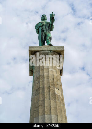 Der Victor ist ein Monument, das sich in der Oberen Stadt der Belgrader Festung; Belgrad, Vojvodina, Serbien Stockfoto