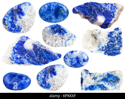 Der blaue Lapislazuli Mineralien Edelsteine Stockfoto