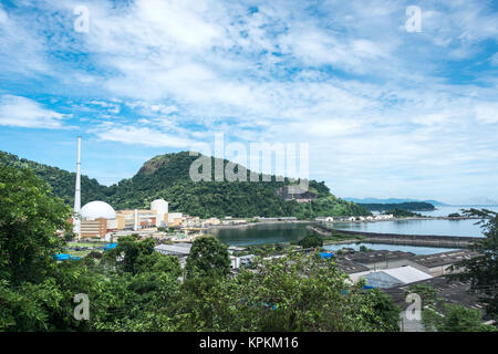 Kernkraftwerk Angra, Central Nuclear Almirante Álvaro Alberto, Rio De Janeiro, Brasilien Stockfoto