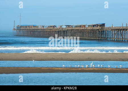 Berühmten Pier am Pimentel. Peru, Südamerika Stockfoto