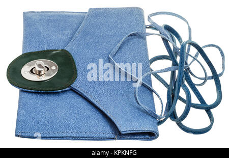 Blau Clutch aus natürlichen stingray Leder Stockfoto