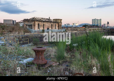 Das Pumpenhaus, Govan graving Docks, Glasgow, Schottland, Großbritannien Stockfoto