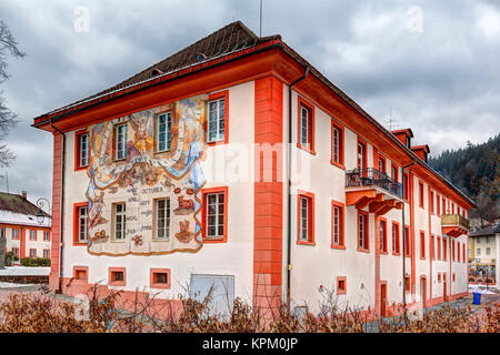 Barocke Sonnenuhr in St. Blaise Stockfoto