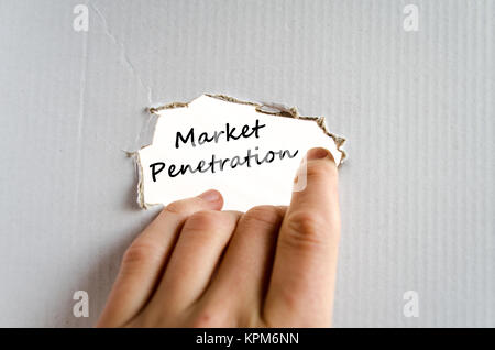 Marktdurchdringung text Konzept Stockfoto