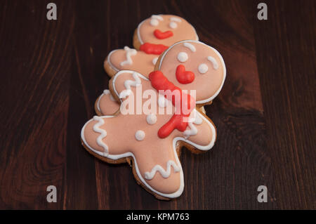 Zwei Lebkuchen cookies, close-up Stockfoto