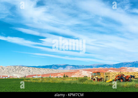 Landschaft außerhalb Graybull, Wyoming Stockfoto