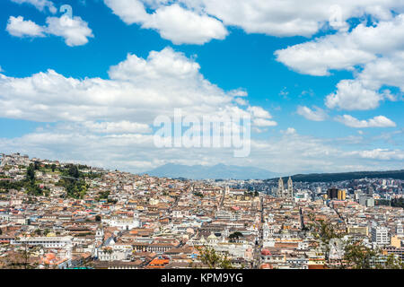 Quito ist die zweite höchste Hauptstadt der Welt, Ecuador Stockfoto