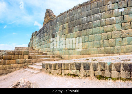 Ingapirca, Inka Wand- und Stadt, größte bekannte Inka Ruinen in Ecuador. Stockfoto