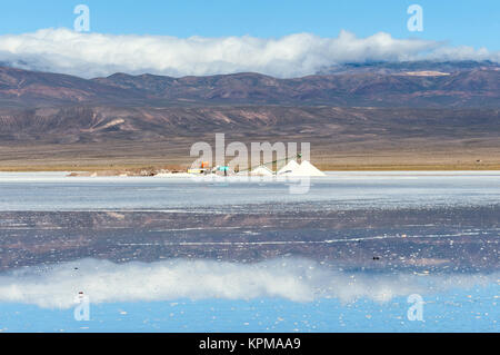 Salinas Grandes auf Argentinien Anden ist eine Salzwüste in der Provinz Jujuy Stockfoto