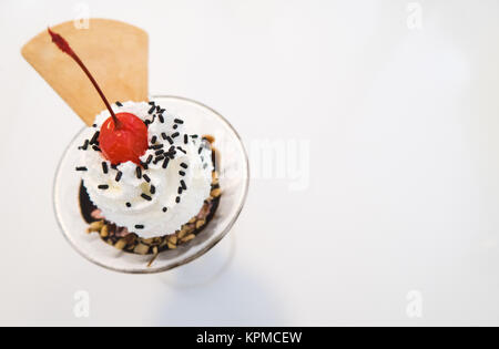 Close up Eis Schokolade Eisbecher Stockfoto