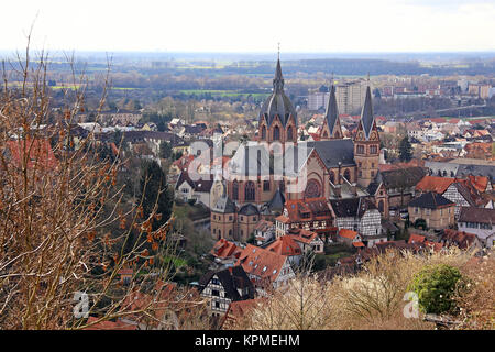 Die St. Peter Kirche Heppenheim - Dom der Bergstraße Stockfoto