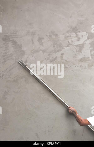 Builder Arbeiter putz Beton Stockfoto