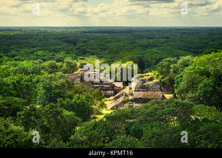 Ek Balam Maya-Ausgrabungsstätte. Maya Ruinen, Halbinsel Yucatan, Mexiko Stockfoto