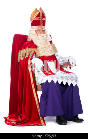Sinterklaas auf seinem Stuhl Stockfoto