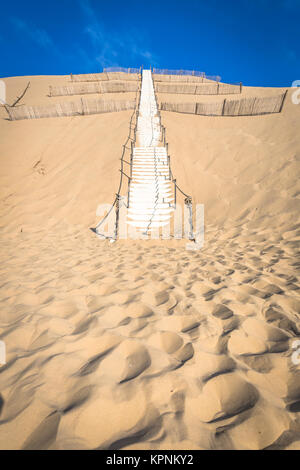 Dune du Pilat mit 114 Meter die höchste Sanddüne Europas in der Nähe von arcachon gironde Aquitaine Frankreich Stockfoto