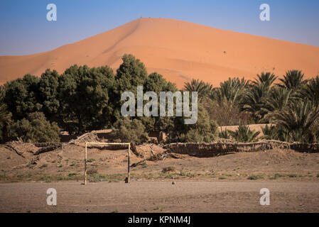 Oase in Hassilabied, Erg Chebbi, Moroco Stockfoto