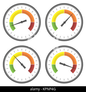 Reihe von Manometer Icons Stockfoto