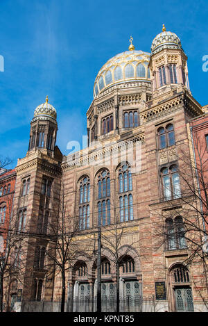 Die schöne neue Synagoge in berlin, deutschland Stockfoto