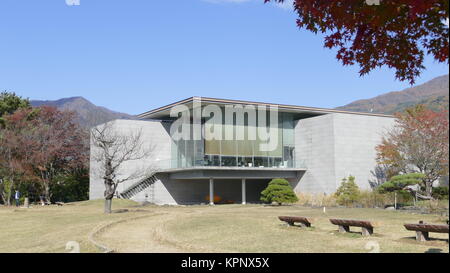 Kawaguchiko schönen Herbst Landschaft und Hintergrund, Japan Stockfoto