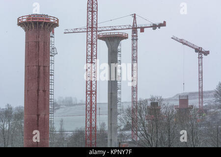 Brücke Baustelle in nrw in Bestwig. Stockfoto