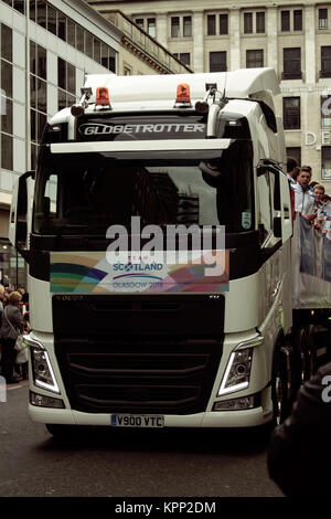 Mannschaft Schottlands Athlet Parade nach der Schließung des Glasgow Commonwealth-Spiele 2014, 15. August 2014, Glasgow, Schottland Stockfoto