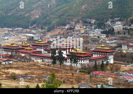 Tashichho Dzong in Thimphu Stockfoto