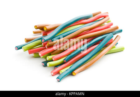 Süße Gummibärchen sticks Stockfoto